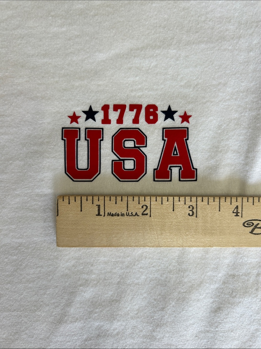 USA 1776 White Short-Sleeve Snoopy Crewneck T-Shirt, Small, USA